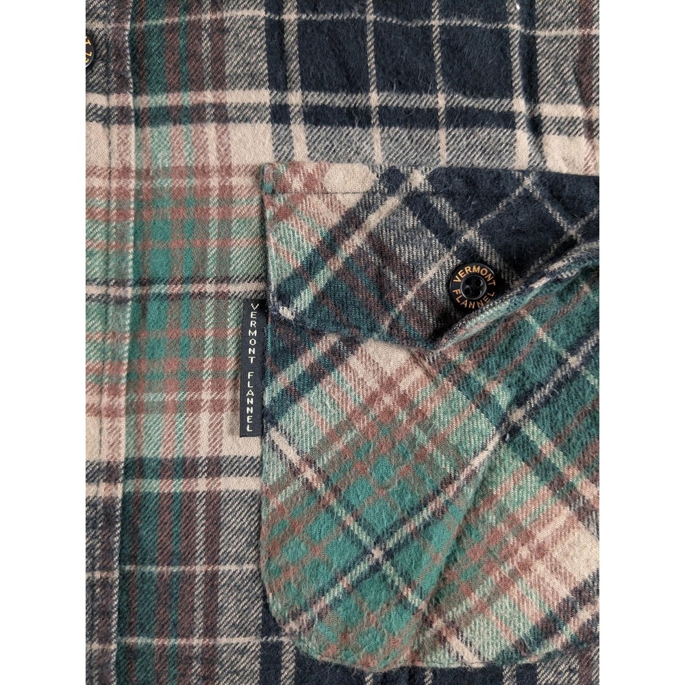 The Vermont Flannel Co Shirt Mens XL Multicolor Plaid Long Sleeve Button Up READ - Picture 11 of 12